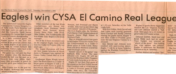 Eagles News Clip 1980